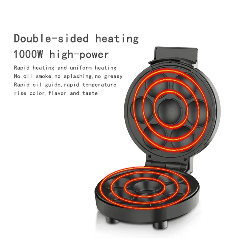 Transform your morning routine with this versatile 110V household donut and cake maker, designed to bring the joy of freshly