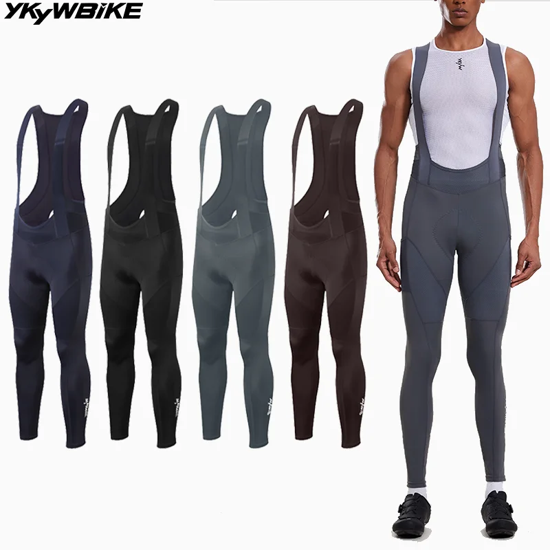 

YKYW Men's Spring Autumn Long Cycling Pants Cycling Bib Long Pants Bib Road Bike Pants Bib Tights Bicycle Bib Pants