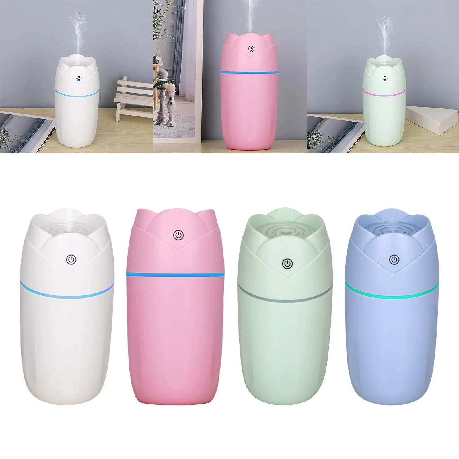 ناشر هواء مرطب مع 7 ألوان LED ضوء ليلي ناشر رائحة للسيارة