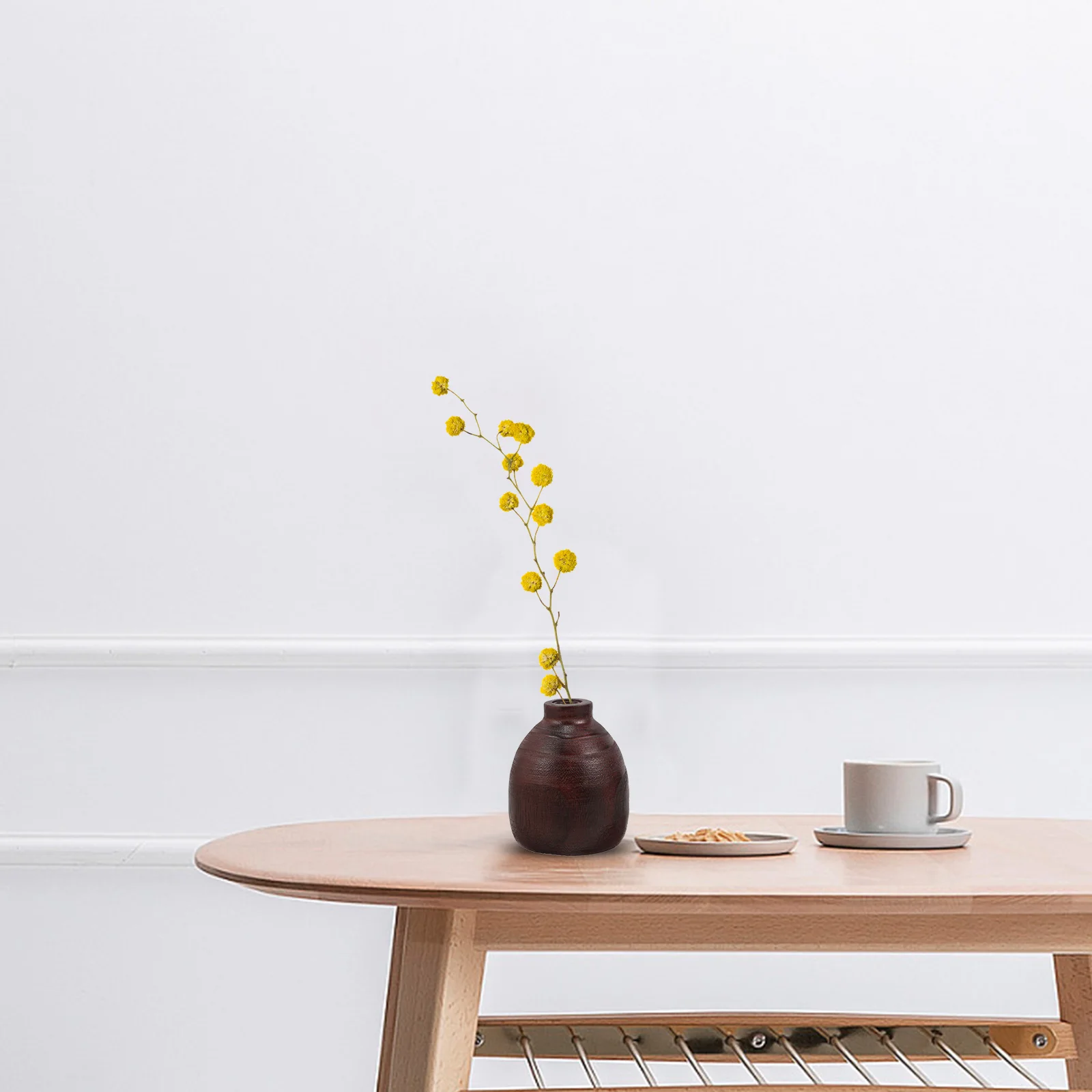 

Burnt Paulownia Wood Vase Small Container Decorative Home Wedding Modern Rustic Plant Pot Table Centerpiece Flower Arrangement