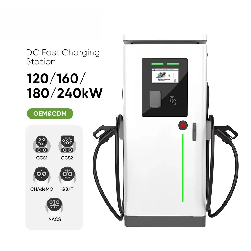 New Wholesale TUV Fast DC EV Charger Station Outdoor GBT CCS 120kW 3 Phases Mountable IP54 DC Fast Charging Station