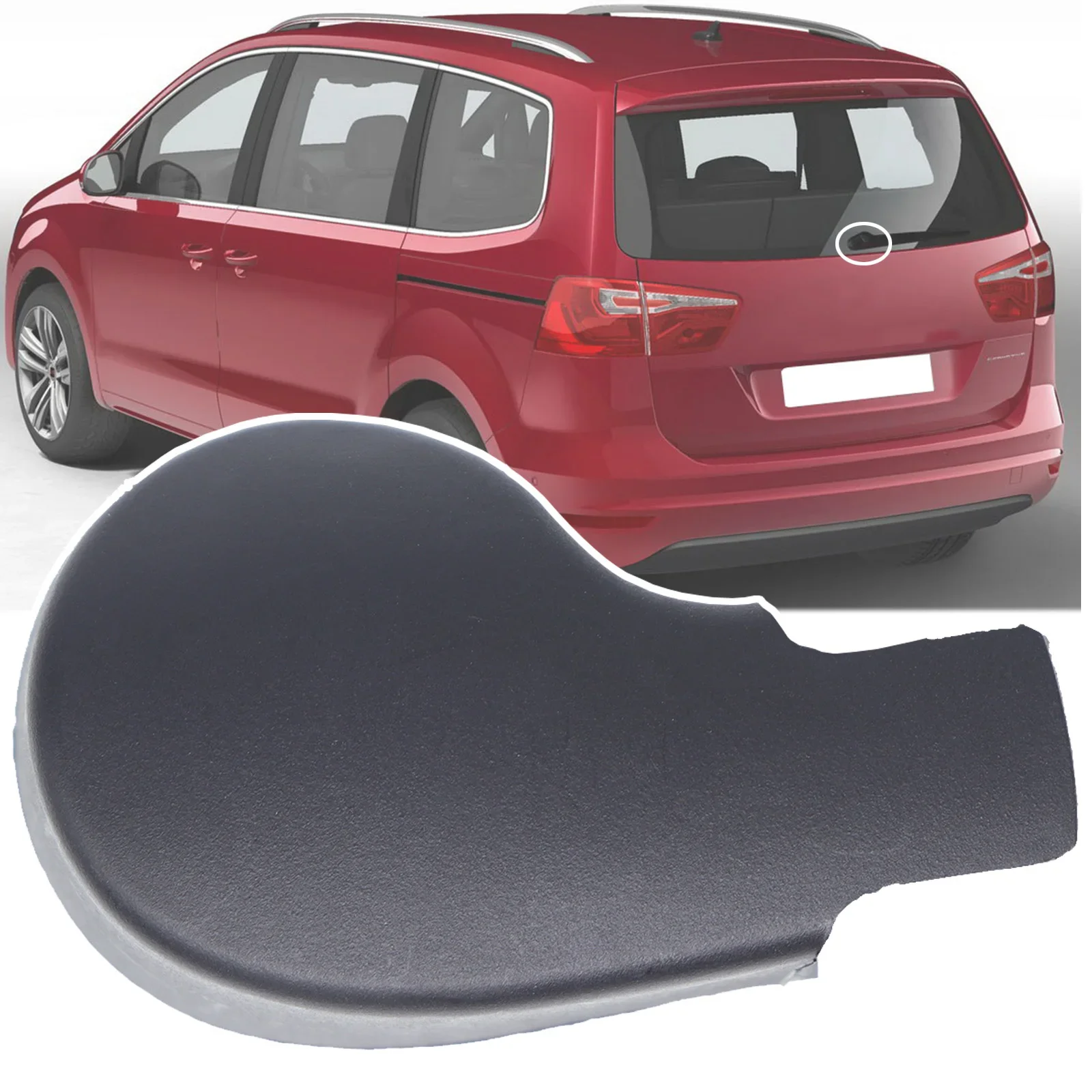 Tailgate Rear Windshield Wiper Arm Cover Rocker Bolt Cap For Seat Alhambra Mk2 7N Leon ST Mii VW Sharan Citigo Up 2013 - 2020