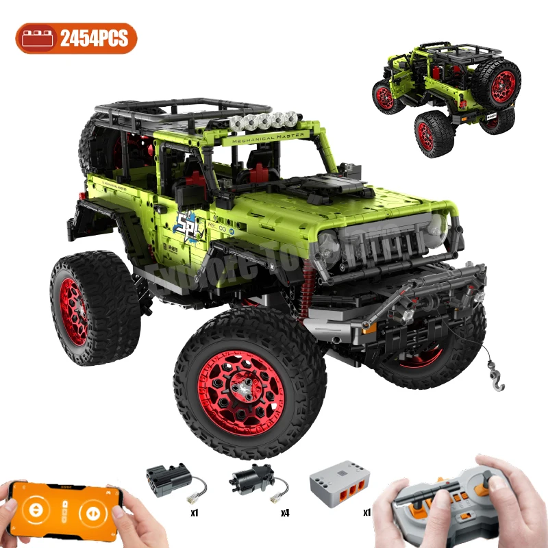 City Blocks 1:6 Technical Drift Racing Car Model Building Blocks APP Remote Controlled Off Road Vehicle Toy Bricks Children Gift