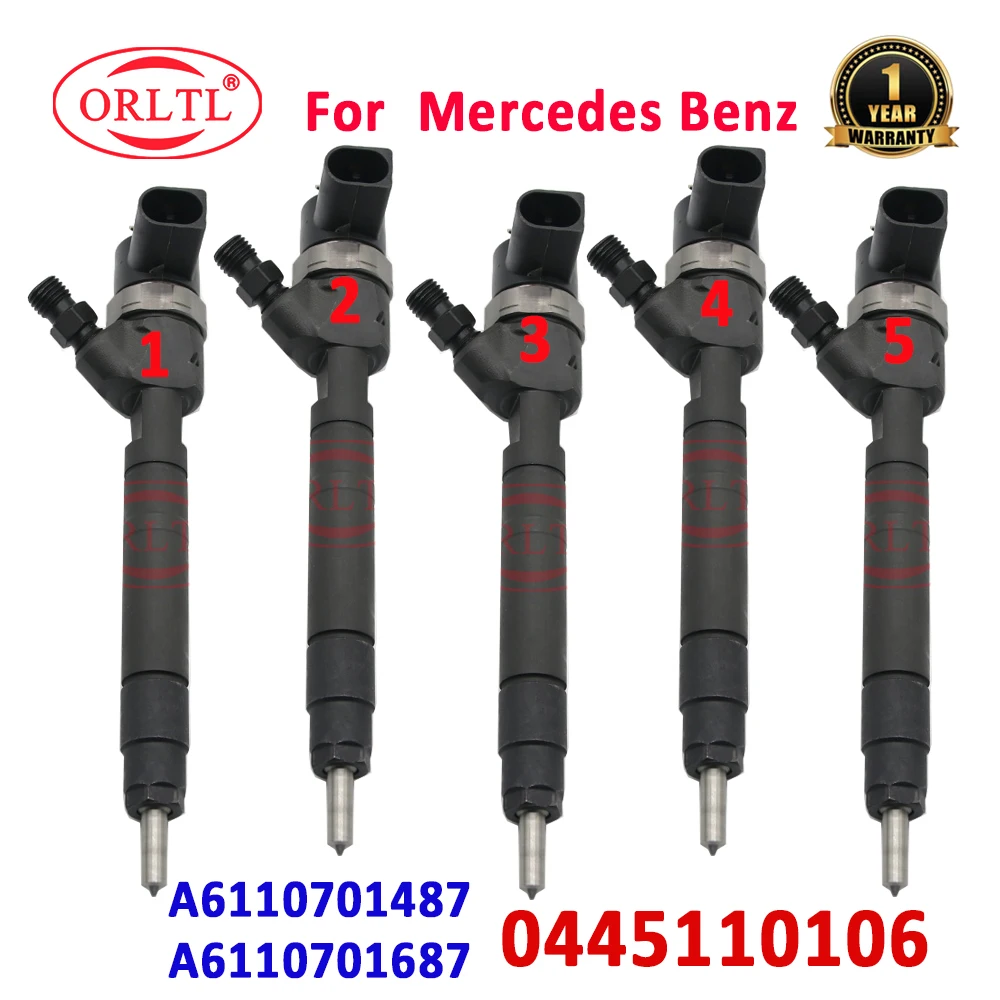 

5 PCS NEW 0445110106 Diesel Injector Nozzle 0 445 110 106 Fuel Oil 110106 For Mercedes Benz A 6110701487 A 6110701687 ORLTL