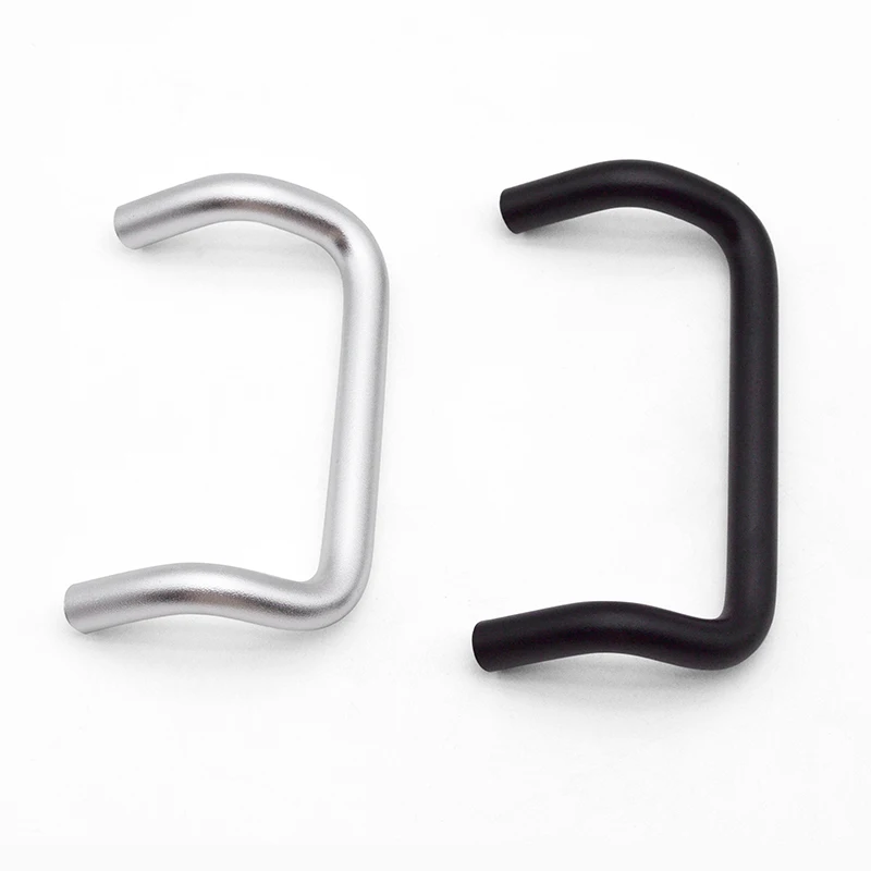 Industrial handle Aluminum alloy arc double bending angle bending door handle drawer cabinet door lock handle
