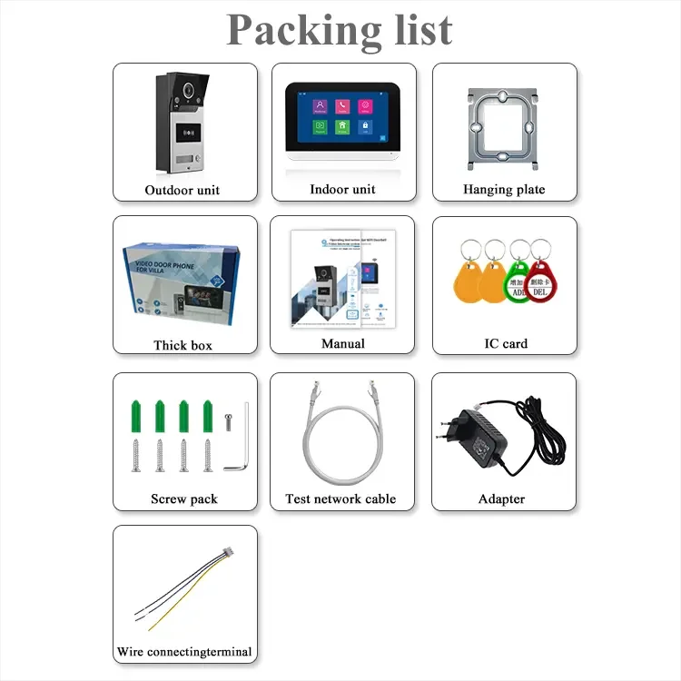 インテリジェント1080pビデオインターホン、テレビ、南京錠、ビデオインターホン、マシンフォン付き