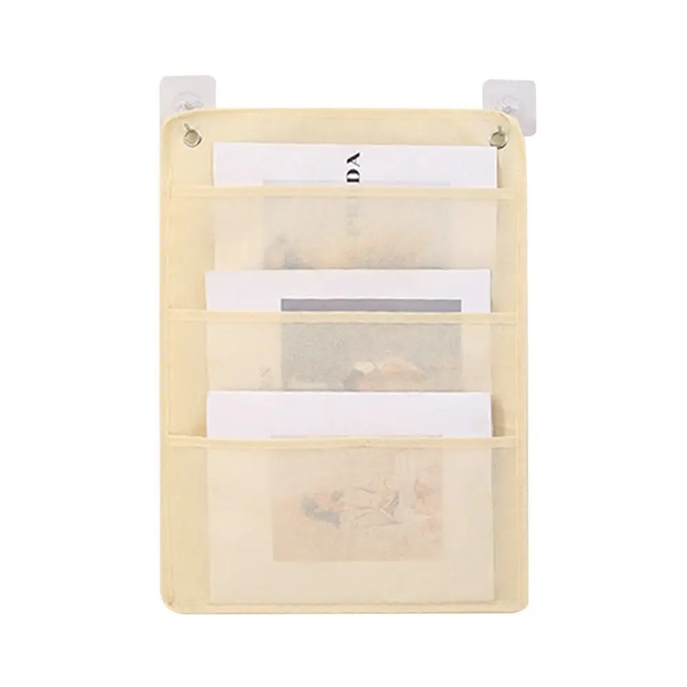 Non-woven Fabric Document Hanging Storage Bag Pocket Chart 3/6/9-layer Book Storage Bag Durable Large Capacity