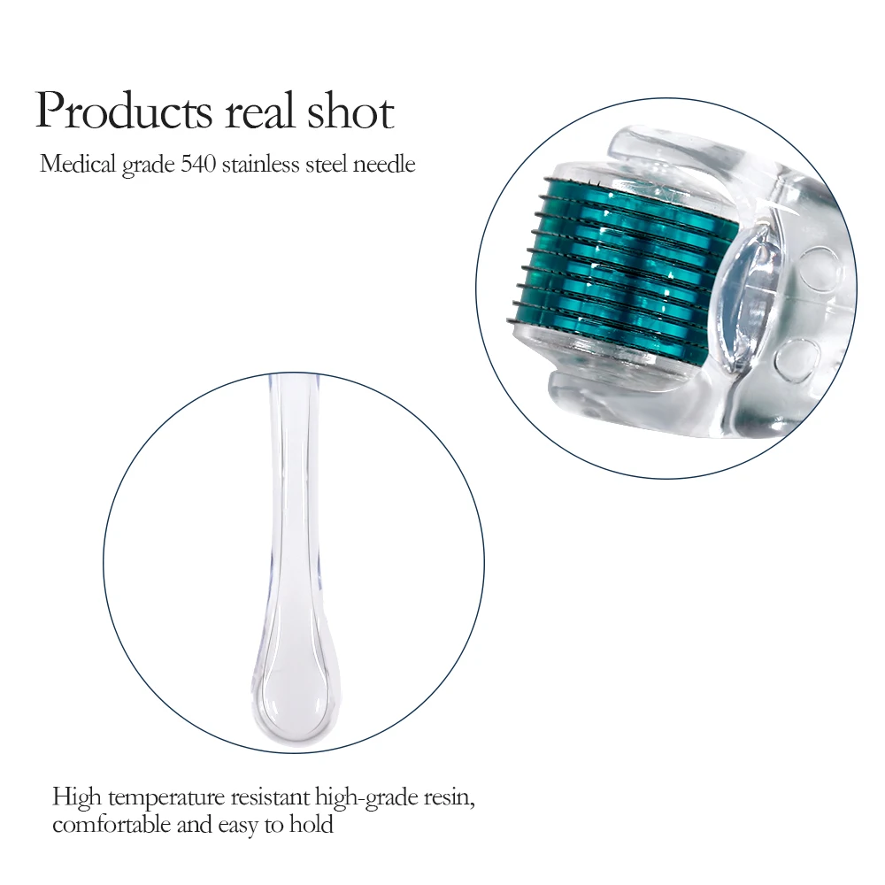 0.2/0.3mm 540 Titanium Microneedle Derma Roller For Face Beard Scalp Hair Growth Scar Repair Skin Care Mesotherapy Beauty Tool - view 3