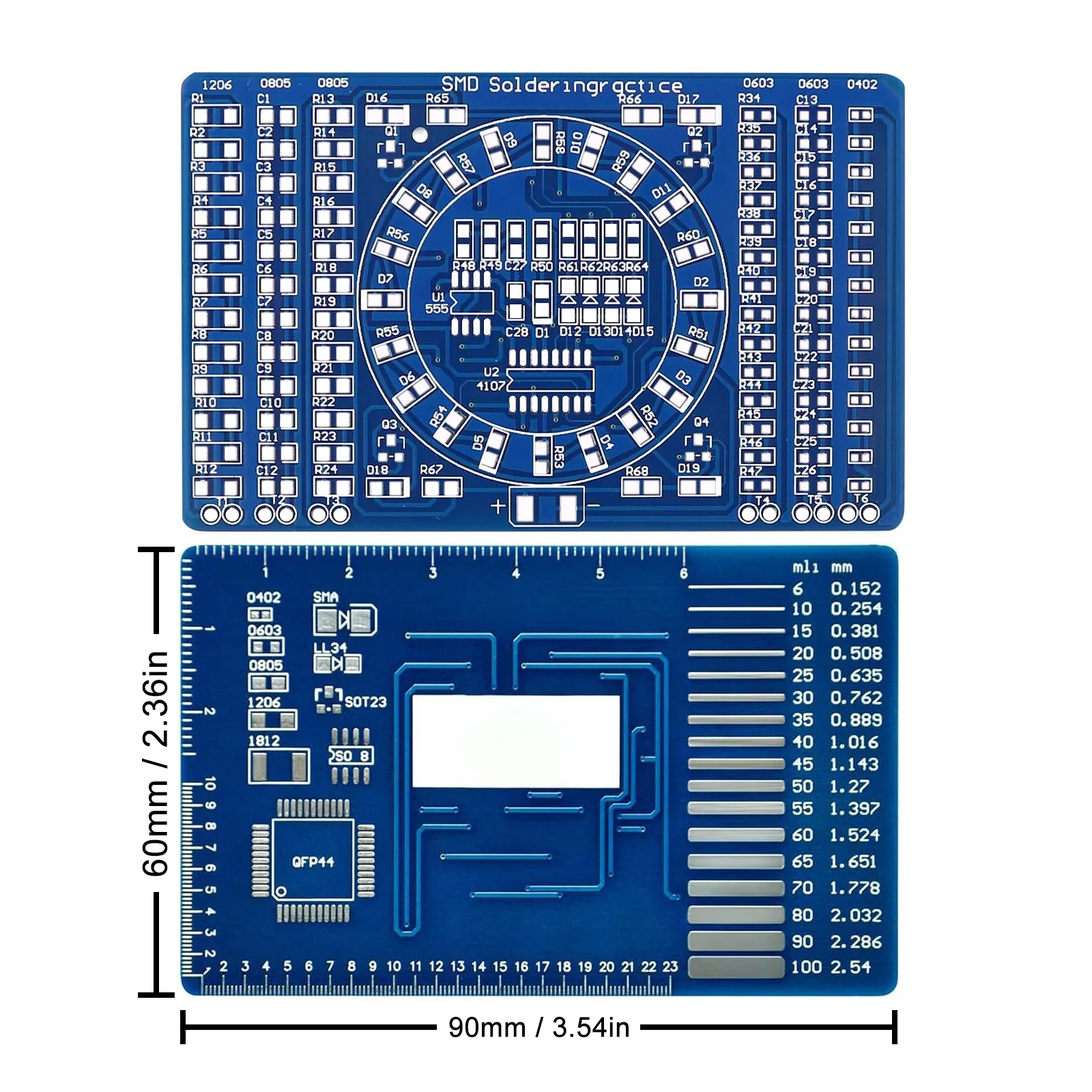 Práticas de solda placas de circuito smd led eletrônica smt componentes diy kits pcb ferramentas projeto kits de solda básica