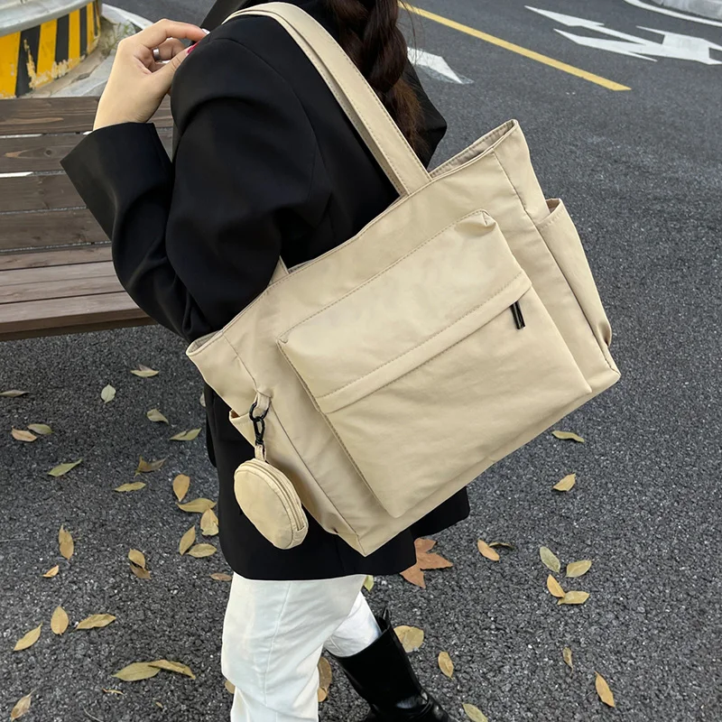 

Большие женские модные сумки-тоут, женская сумка на одно плечо, деловая дорожная сумка для хранения, студенческая сумка для ноутбука для занятий