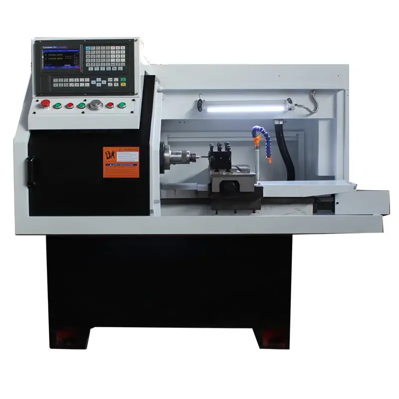 Automatic Bar Feeder Aluminium Metal Spinning  Bed Lathe for Metal With Control CNC Turning Machine Slant Bed Lathe