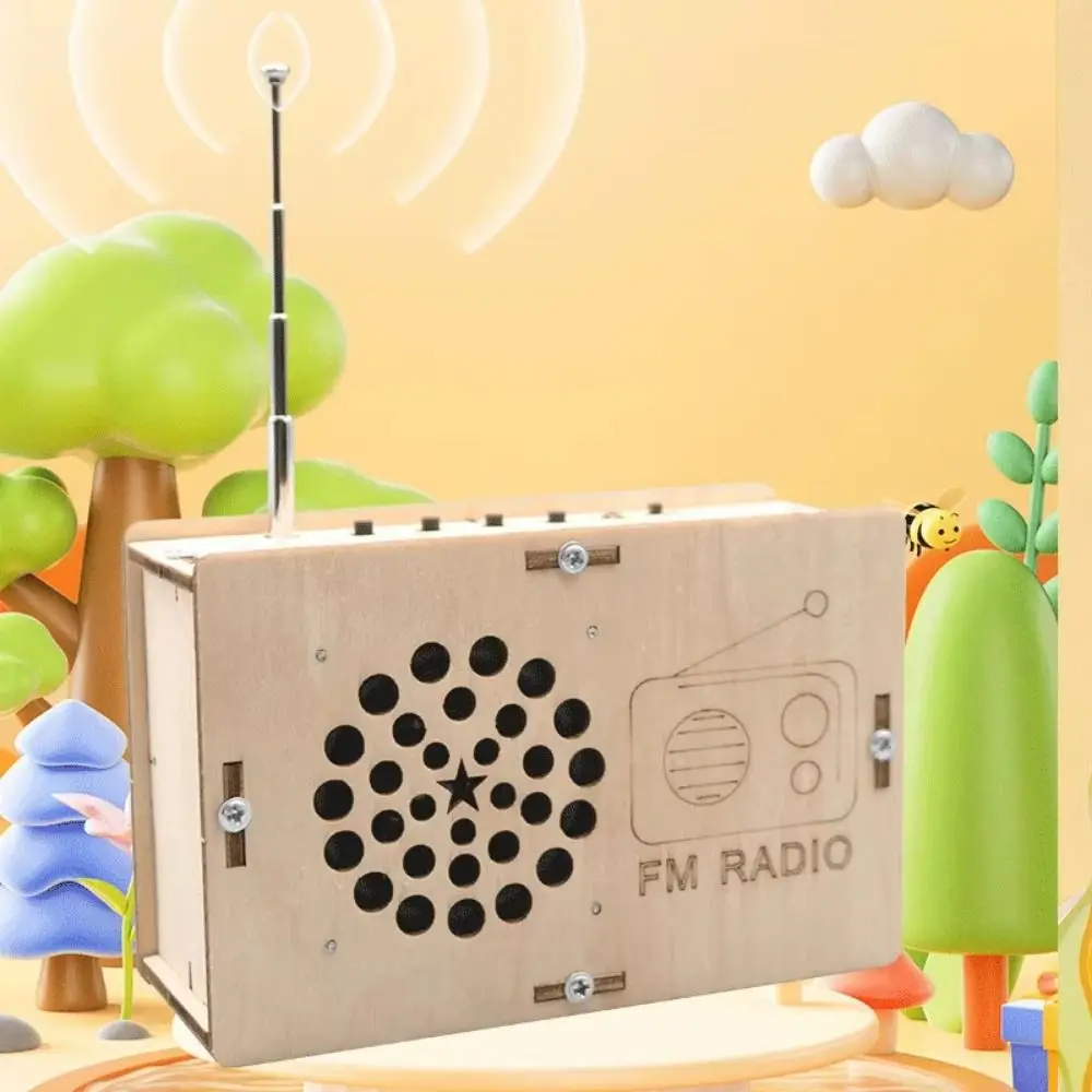 Handmade DIY DIY FM Radio Steam Model Manual Assembly Science Education Radio Multifunctional Power Bank