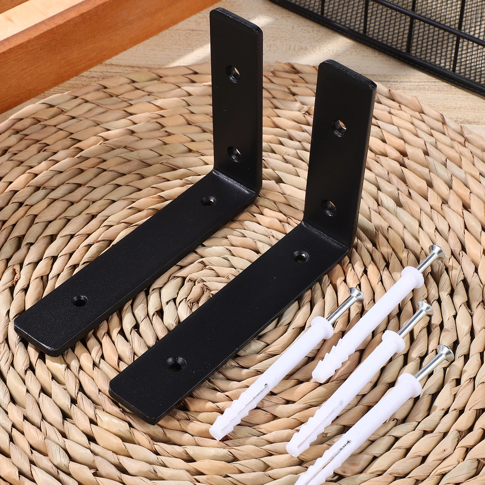 

2 pcs L-Shaped Metal Heavy Duty Floating Corner For Wood Shelves Wall Mounting Strong Load Bearing Angle Cold Rolled Steel