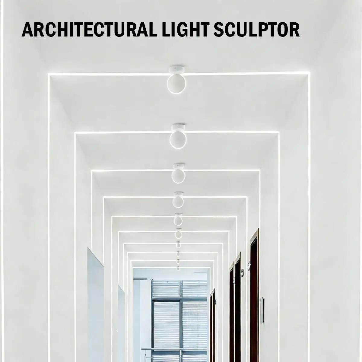 9W Led Window Sill Lamp Rotatable Angle Garage Corridor Decoration 3000K 4500K 6000K Door Frame White Shell Black Shell Ceiling