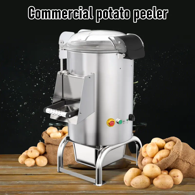 ASAKI 10L High-power stainless steel electric commercial automatic carrot peeler potato cleaning peeler machine