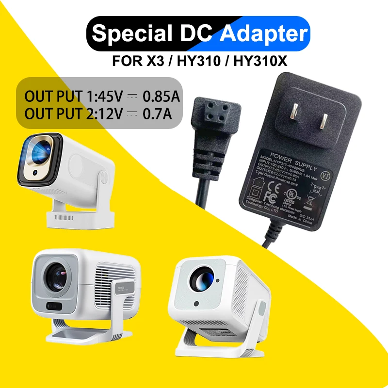 DITONG MX60 Netzteil, geeignet für X3plus Projektor, 45V/0,85A & 12V/0,7A