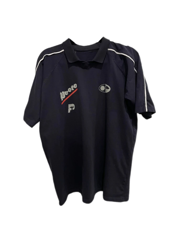 

Футболка Yvl Sle ort Sve с воротником, синяя, для мужчин и женщин, дышащий хлопок, молодежный стиль, для прогулок