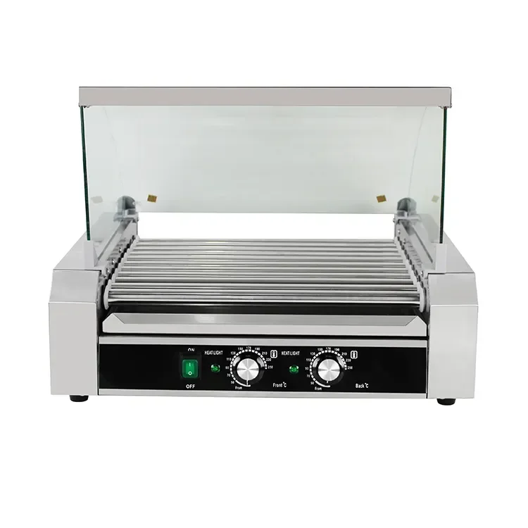 Hot Dog 11 Roller 27 Cani Grill Hot Dog Maker Macchina Rullo per salsicce Macchina commerciale per cucinare