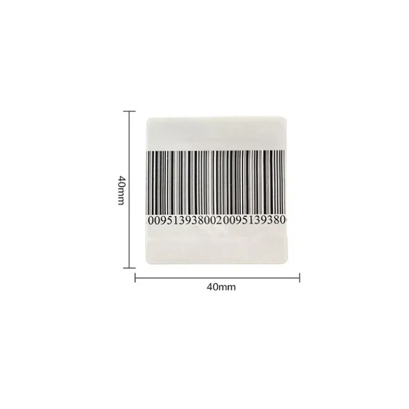 1000Pcs/roll Supermarket Anti-Theft Magnetic Strip Strong Adhesive RF 8.2Mhz Anti-Theft Soft Label 40*40mm Anti-Theft Sticker