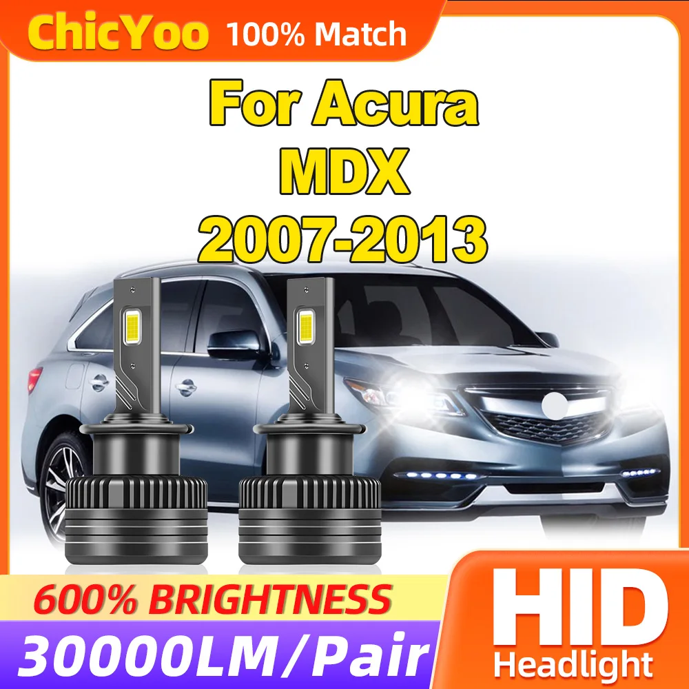 

120W LED Headlight Bulbs 30000LM HID Xenon Lights 12V 6000K White Front Lamps For Acura MDX 2007 2008 2009 2010 2011 2012 2013