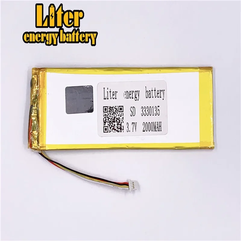 plug 1.0-4P Customized 3.7 V 3330135 3030135 2000mah li-polymer battery li polymer battery