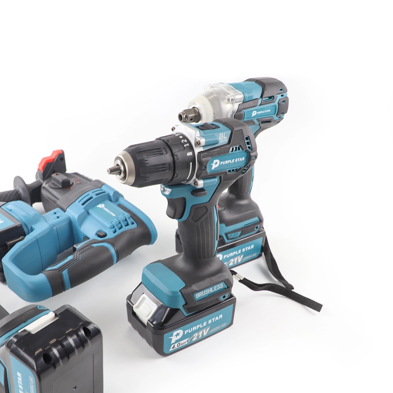 Alta Qualidade Portátil Mini Brushless Broca, Wrench Angle Grinder e Hammer Machine