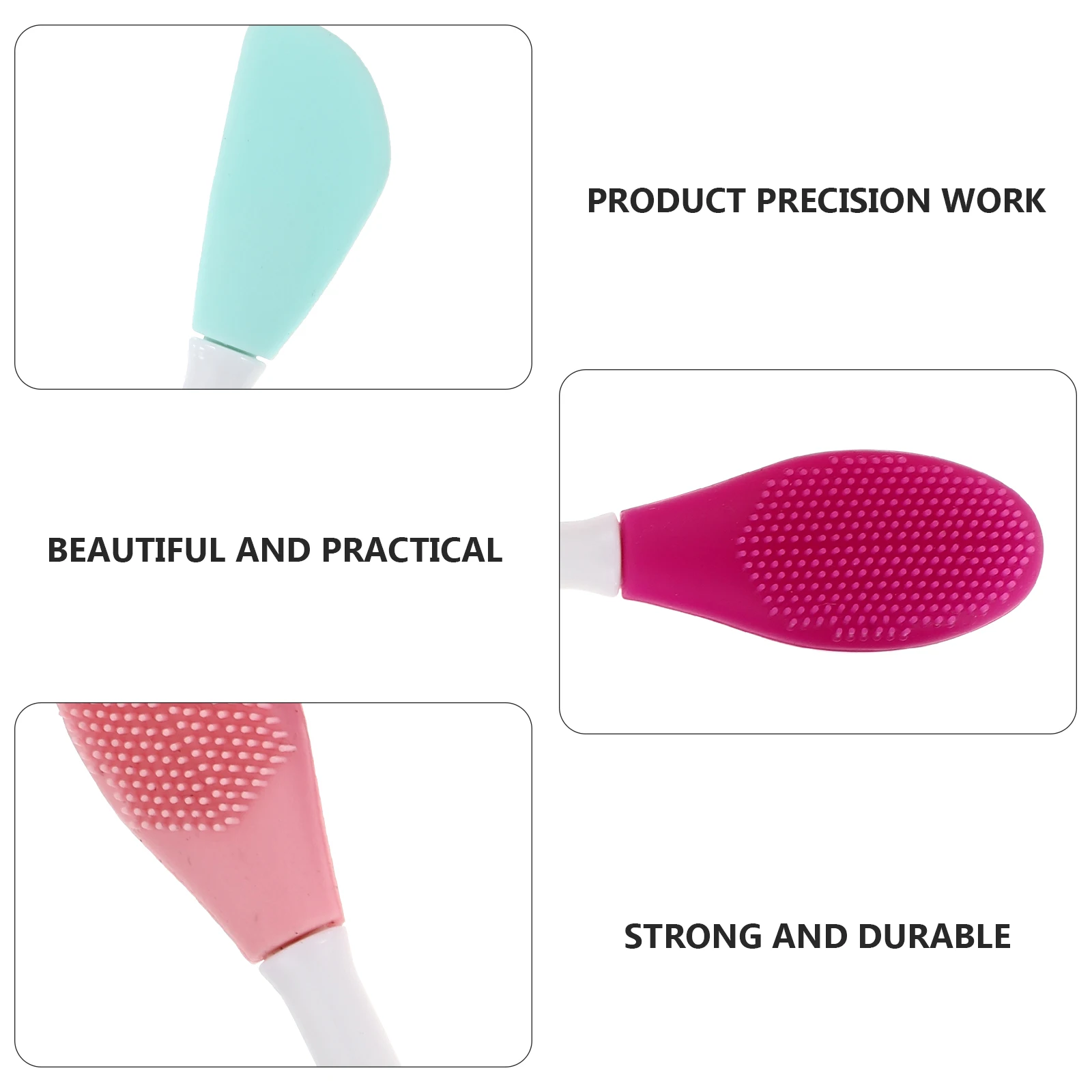 4 Uds. Cepillo de silicona para máscara, herramienta para el cuidado de la piel, cepillos aplicadores faciales, lavabo, maquillaje, Gel de sílice, barro Facial