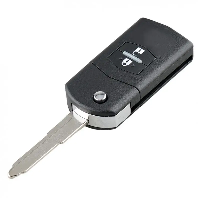 2 ปุ่มรีโมทกุญแจรถ Fob กรณี Fit สําหรับ Mazda 2 3 5 6 BT50 CX-5 CX-7 CX-9 RX8 พับ Key Fob เปลี่ยน