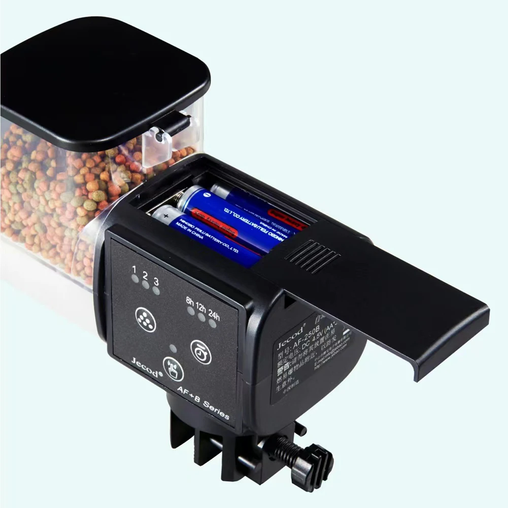 Automatic Fish Feeder 500mI Large Capacity Intelligent Timing Adjustable Feeding Amount Auto Food Dispenser for Aquarium Fish Ta