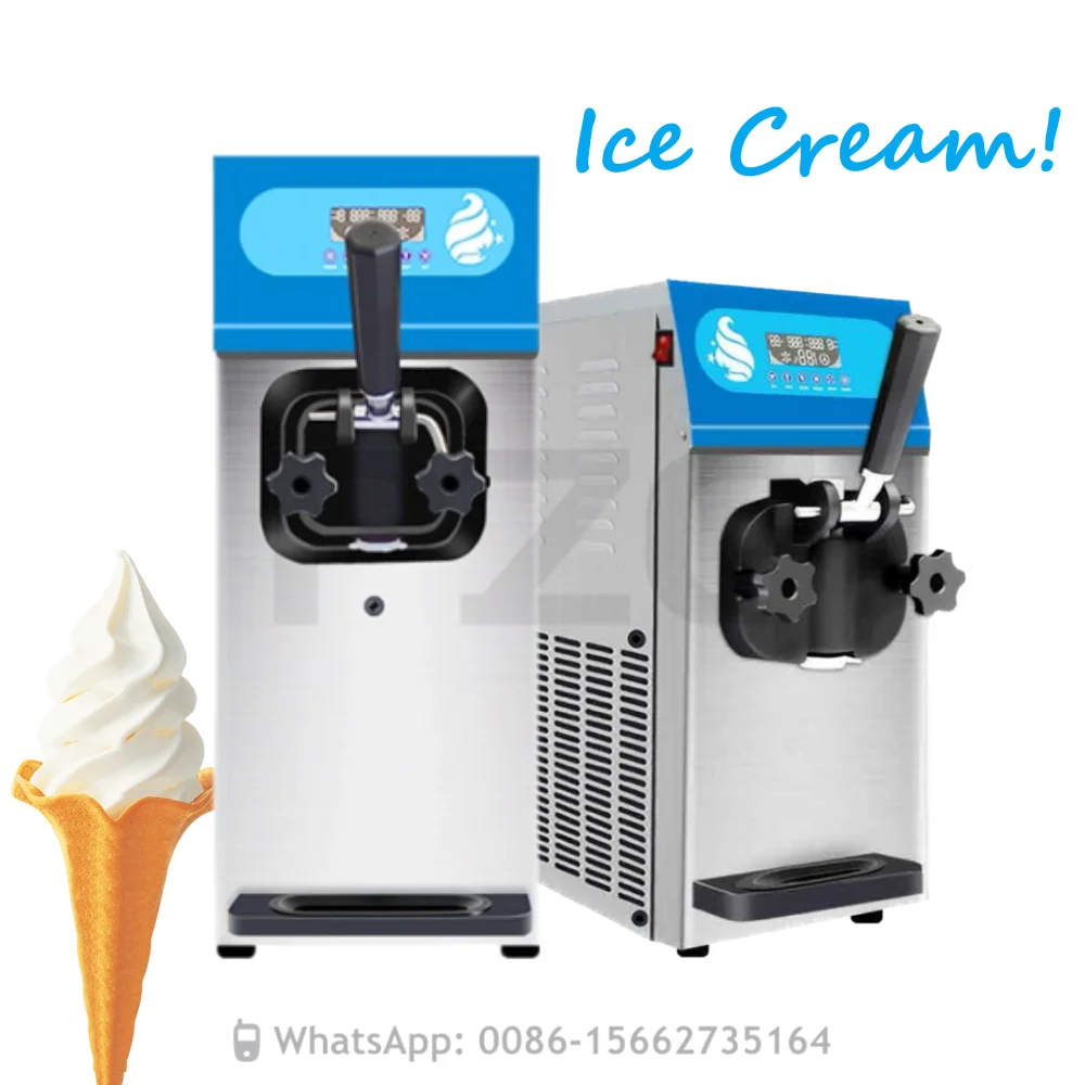 18-20L/H Commercial Stainless Steel Mini Single Head One Flavor Soft Serve Ice Cream Machine