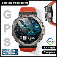 For XIAOMI Military GPS Smart Watch Compass Altimeter Barometric 10ATM/IP69K Waterproof 1.43'' AMOLED Screen Men Sports Bracelet