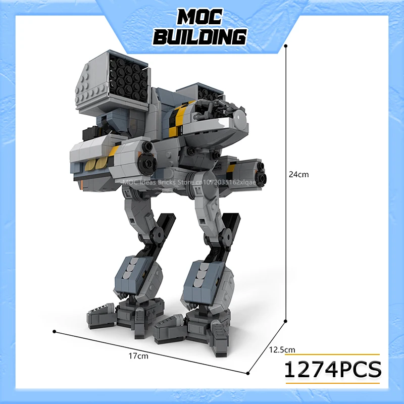 

Строительные блоки MOC, классическая игровая серия, модель боевого робота, сделай сам, сборка, технология, кирпичи, креативный мех, коллекция игрушек, рождественский подарок