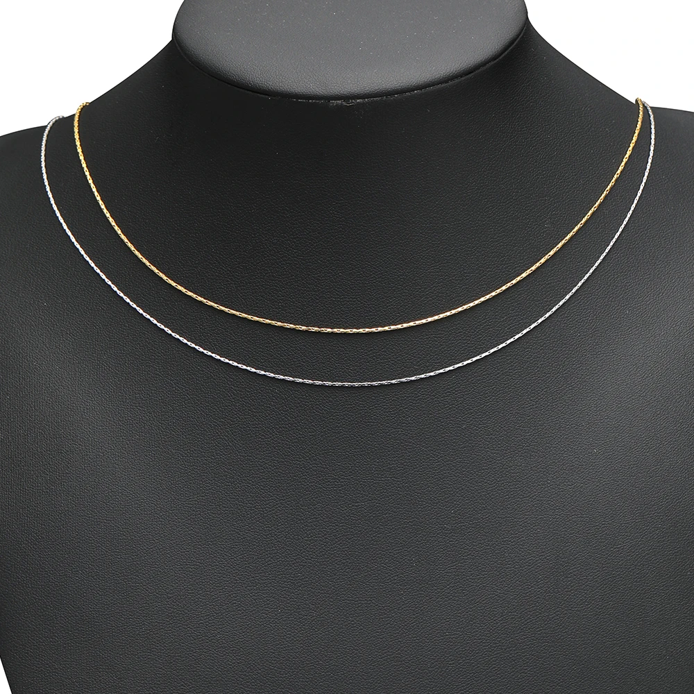 5 Meters Stainless Steel Cross Vertical Chains 0.6/0.9/1mm Wide Thin Chains for DIY Jewelry Necklaces Bracelets Earrings Making image 6