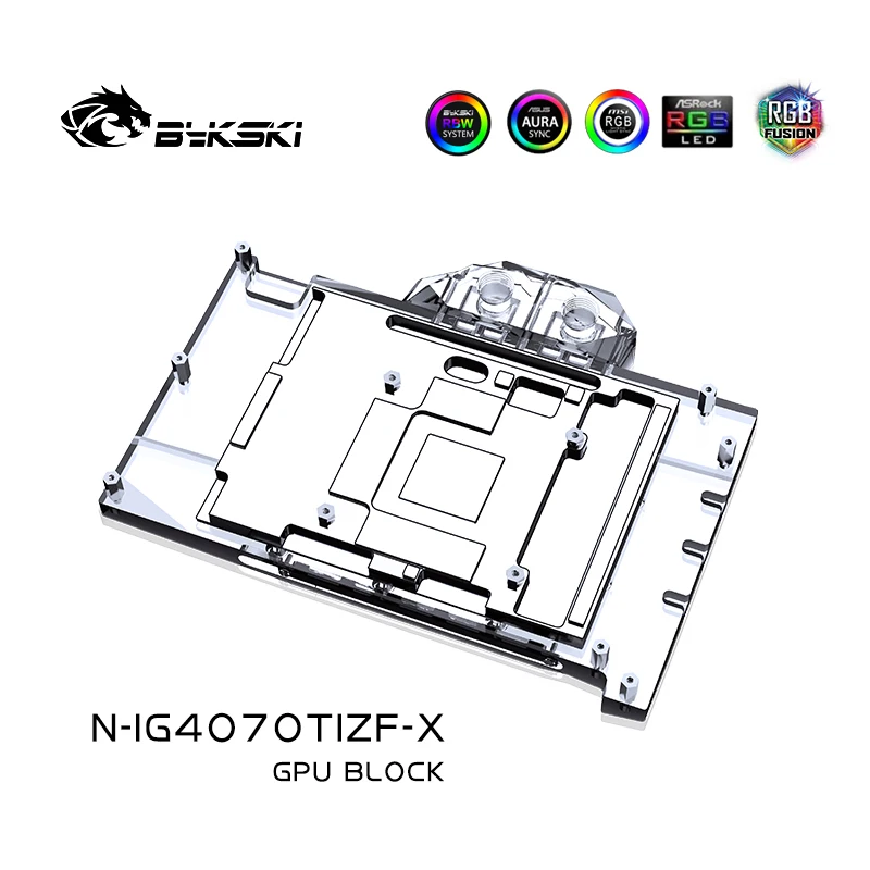 Imagem -02 - Bykski N-ig4070tizf-x Rtx 4070 ti Waterblock Colorido 4070ti Batalha ax Gpu Bloco Placa de Vídeo Watercooler m b Rgb Sync