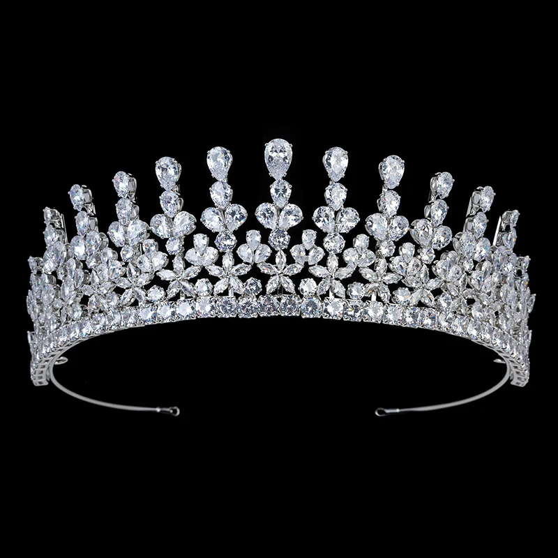 

Crown HADIYANA Crystal Tiaras Prom Crown Tiara Diadem Bridal Wedding Hair Accessories Jewelry BC5783 Thanksgiving Gift