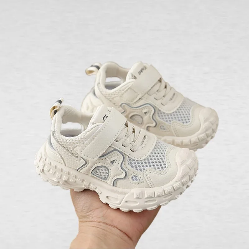 

Спортивные сандалии для мальчиков, новые летние детские универсальные сандалии с сетчатым верхом и открытым носком, модные повседневные пляжные туфли для девочек, размеры 21-32