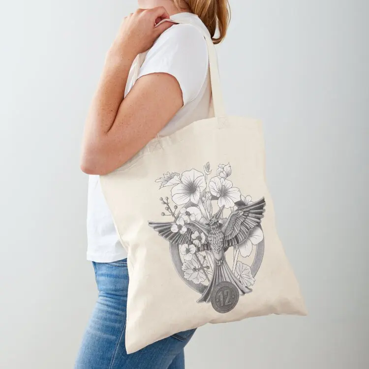 

Mockingjay with flowers Tote Bag reusable grocery bags Cloth bags sacs de shopping hand bag ladies
