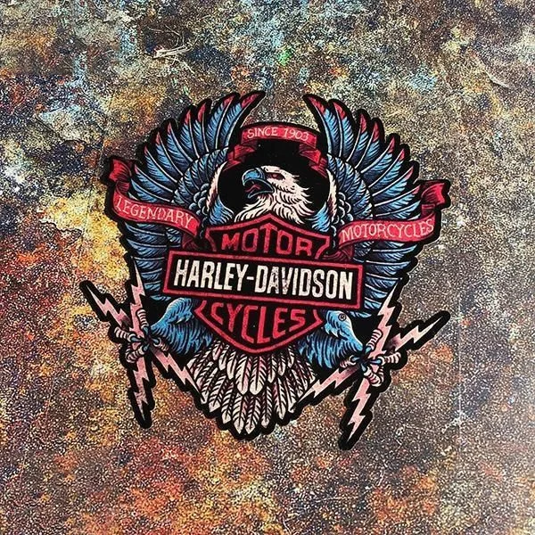 Reflective Car Sticker Motorcycle Team Eagle Lightning Waterproof Stickers Armor Bag For Harley-Davidson Riding Protective Gear