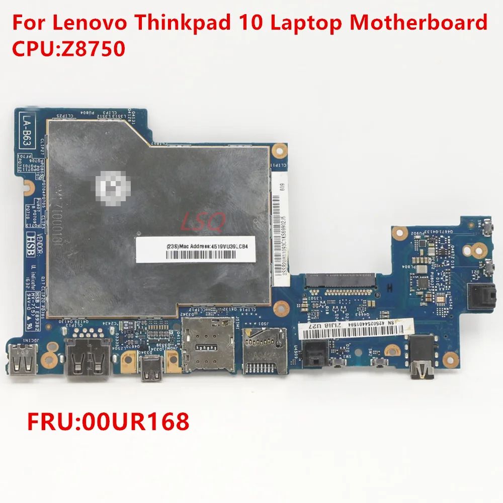 Материнская плата для ноутбука Lenovo ThinkPad 10 20E3 20E4 Z8750 FRU 00UR168, 100% тест в порядке