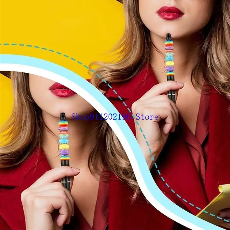 

P82A Beadable Pens Plastic Bead Pen Ballpoint Pens DIY Pens Pens Boys Girls Gift