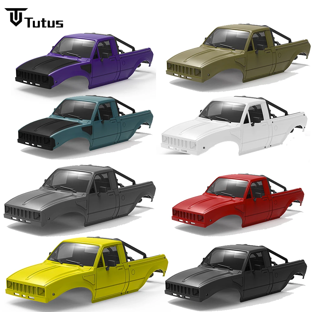 

eight color 1/24 RC Crawler Axial SCX24 C10 Bronco Jeep Wrangler Base Camp 4RunnerIR60-24 Pickup Hard Body Shell with Bed Rack