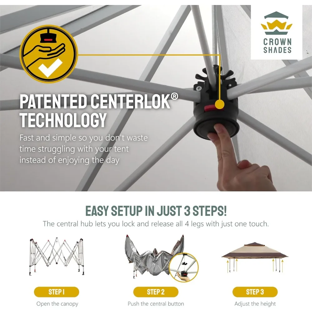 Gazebo pop-up 13x13, tenda a baldacchino, gazebo in liquidazione - Gazebo da esterno per mobili da giardino e da giardino - Tenda pop-up per carpa con