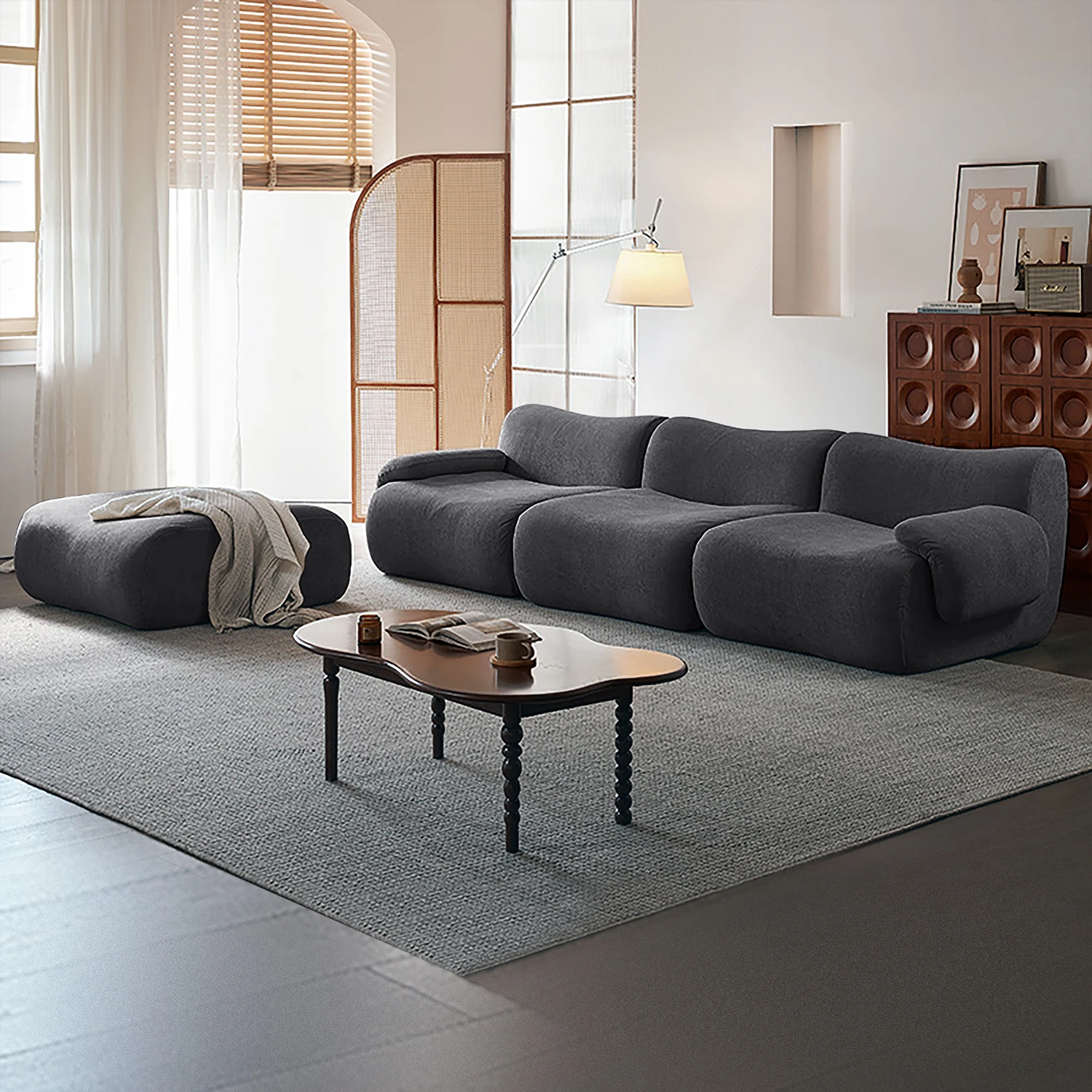 Italian Minimalist Home Furniture Modern Modular Sectional Sofas for Living Room Vacuum Compression Sofa for DIY Living Space