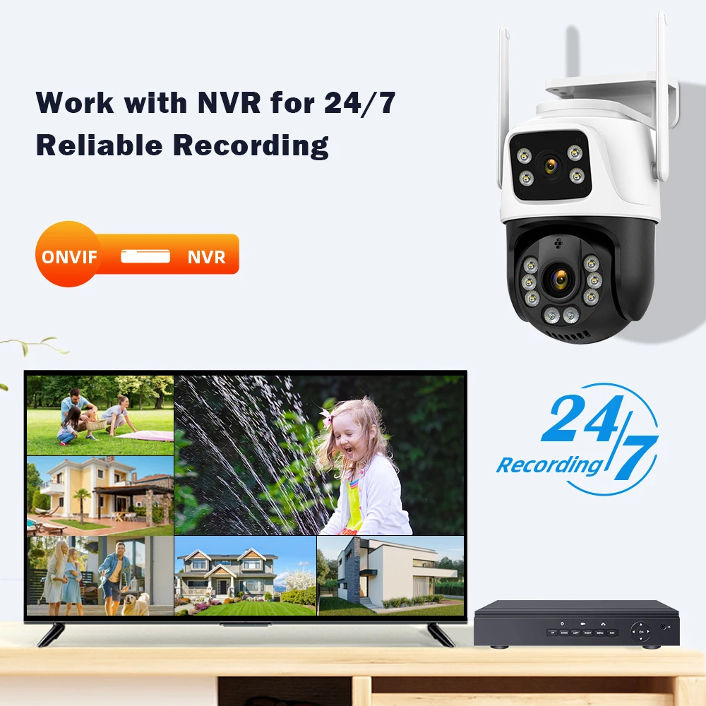 legendsafe Dual Screen Wifi Camera Waterproof Securiy Protectio 8MP 4K Wireless Outdoor Human Detection ICSEE VideoSurveillance