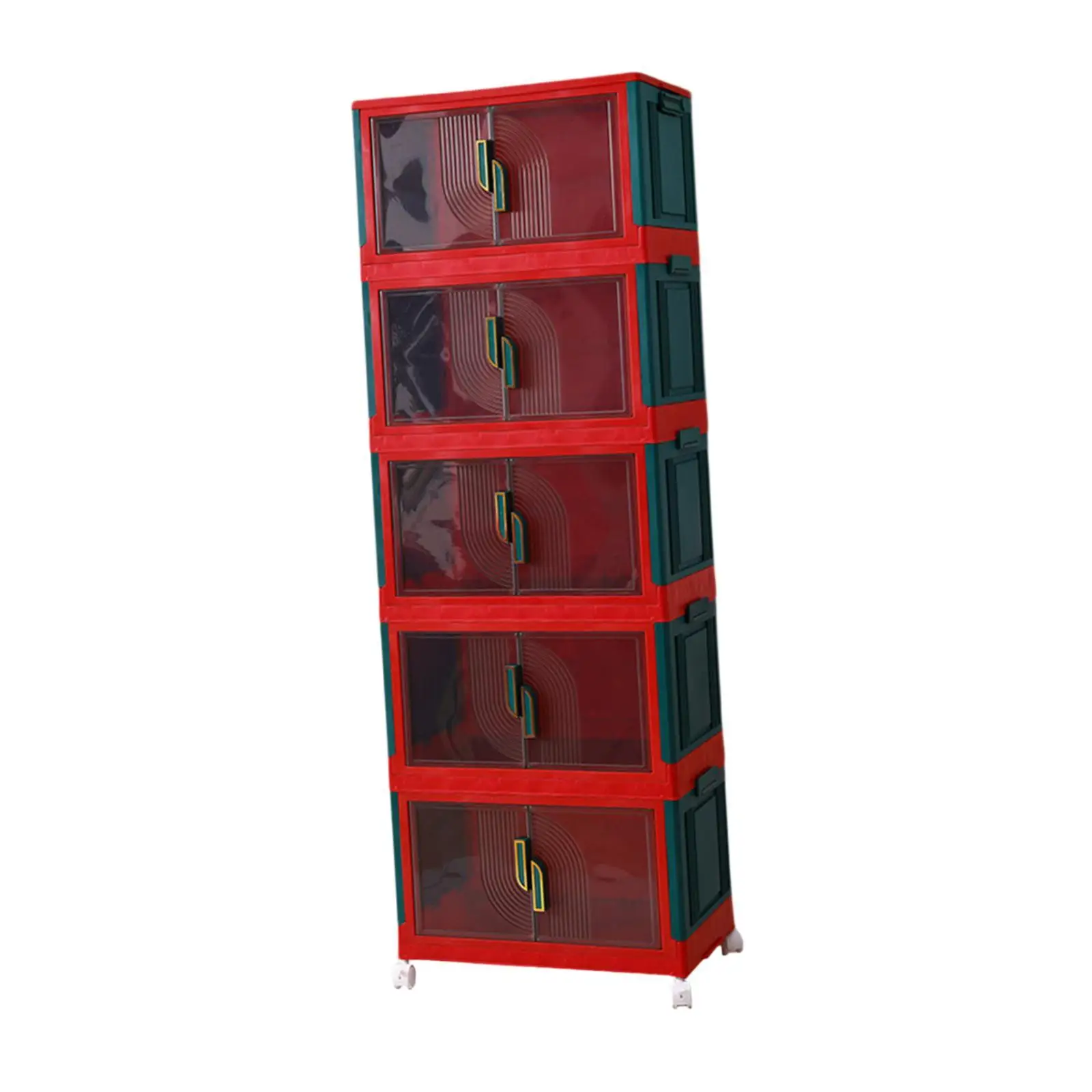 Portable Storage Cabinet with Wheels for Clothes and Toy Organization