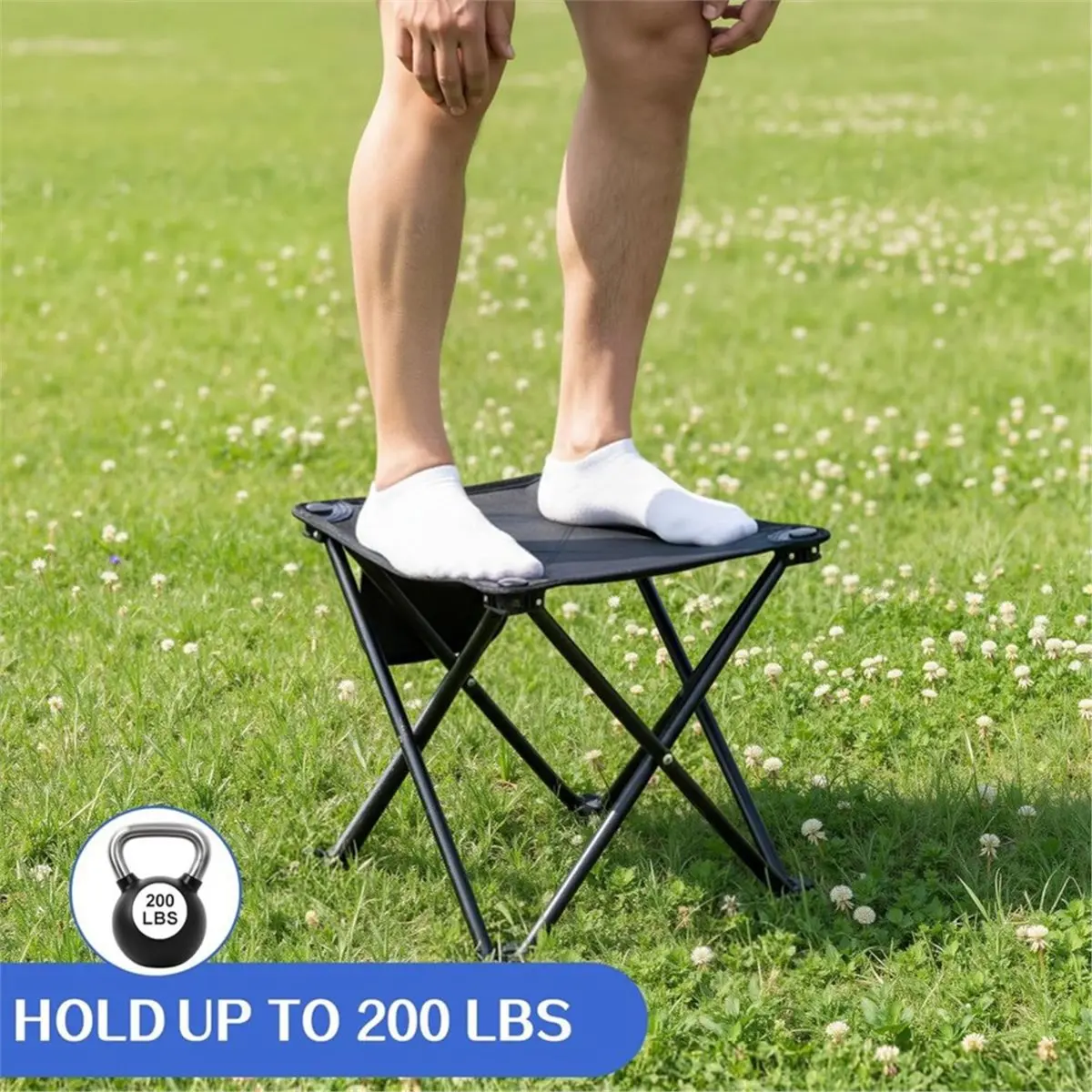 Utility Design 2 Pack Camping Stool Portable Folding Stool Camping Stools Seat for Outdoor Gardening and Beach Hiking Fishing