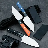 Hidden Canyon Hunter Fixed Blade Knife with Sheath, D2 Blade, G10 Handle, Full Tang, Camping Hunting Tactical Survival Tool Gift