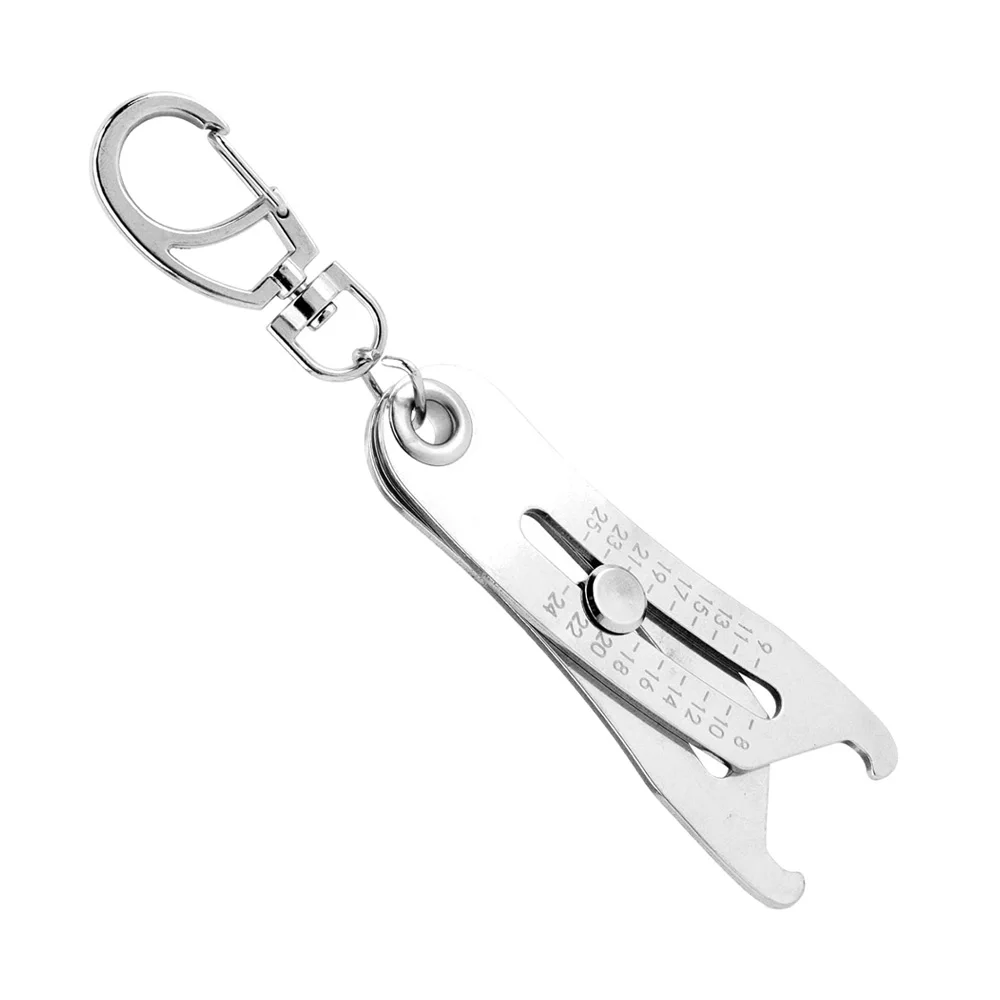 Precise Thread Size Checker Keychain Metric/Imperial Nut Quick Gauge Portable Caliper Gauge Manual Nut Screw Measuring Tool