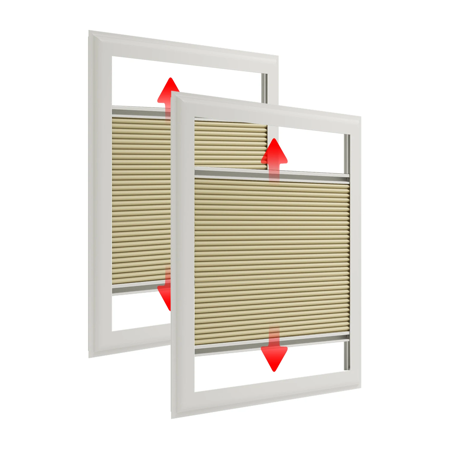 Shades Top down Bottom up Easy Fix Inverted Window Glass Customizable Privacy Curtain Cordless Honeycomb Blinds Pleated Cellular