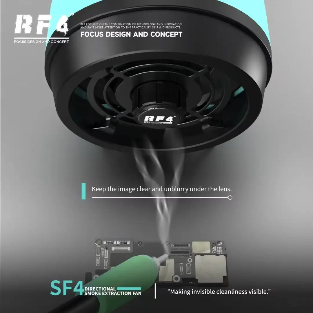RF4 SF4 Mobile Phone Repair Welding Desktop Directional Smoking Fan Welding Motherboard Chip IC Smoking Exhaust Fan view 3